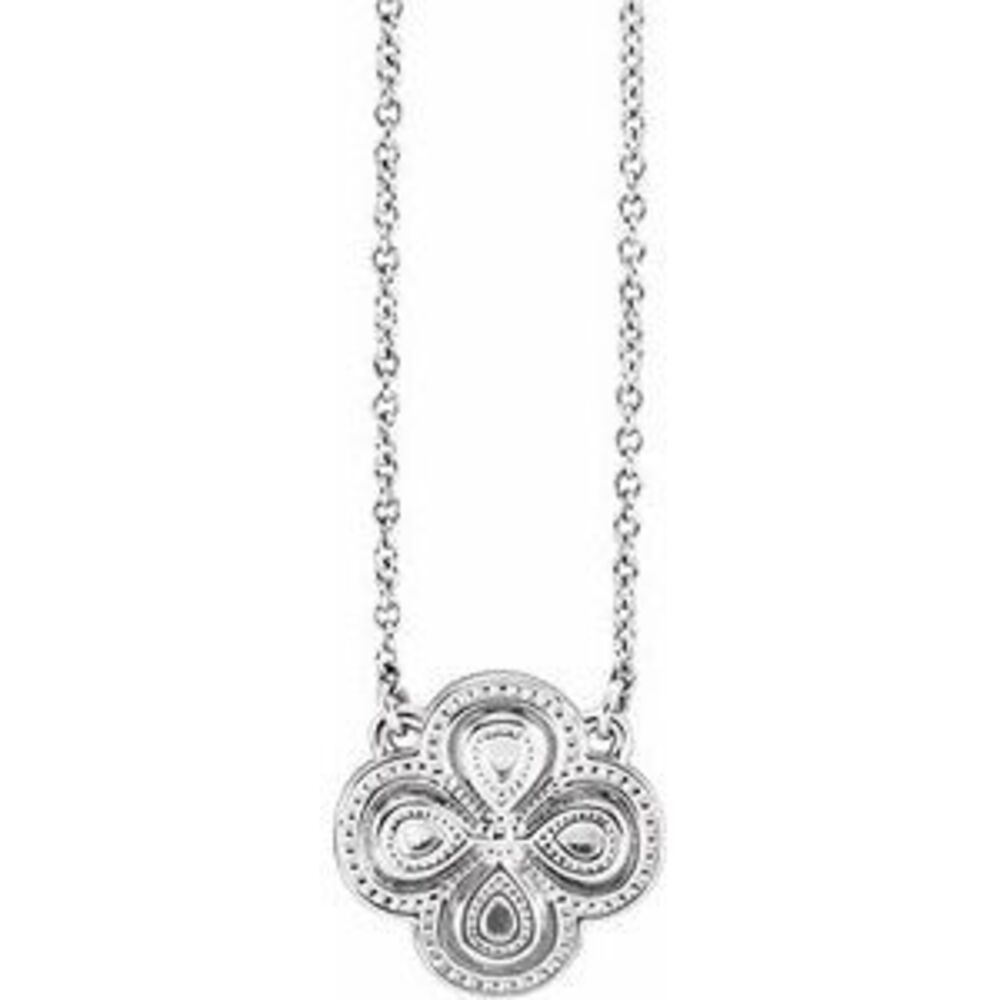 Sterling Silver Clover 18" Necklace